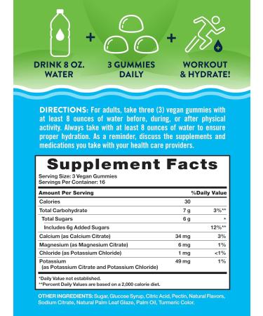 Nature's Truth Electrolyte Gummies for Hydration - Vegan Non-GMO Gluten Free | 48 Count Lemon Flavor Supplement - Buy Online on GoSupps.com