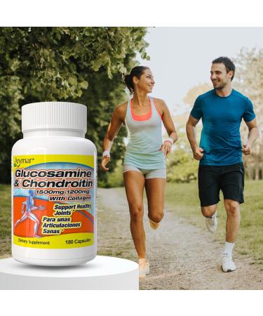 Arymar Glucosamine & Chondroitin with Collagen, Supports Joint Health (180 Capsules/Pack of 1) - Buy Online on GoSupps.com