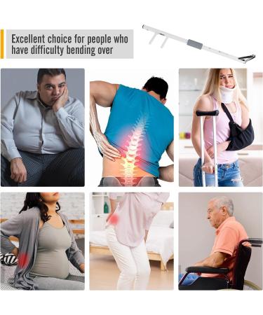 Long Handled Toenail Clippers - 4mm Wide Jaw Opening, Easy for Seniors, Overweight, Obese, Hip & Waist Patients - Medium 24 Inch - Buy Online on GoSupps.com