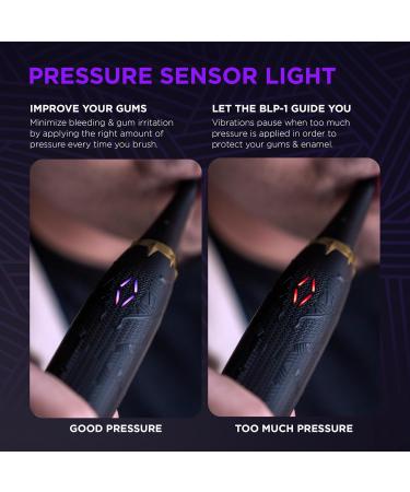 Evo BLP-1 Gold Edition Black Panther Electric Toothbrush - Best Rechargeable Sonic Toothbrush for Adults Marvel Comics Gift for Men Waterproof LCD Touchscreen 5 Cleaning Modes - Buy Online on GoSupps.com