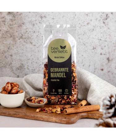 Teeverliebt - Winter Edition Burnt Almond Fruit Tea 100 g | Loose Fruit Tea | Delicious Tea Mix Ideal as a Gift for Christmas - Buy Online on GoSupps.com