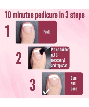 NOVO OVO Fake Toe Nail Tips - 360Pcs Soft Gel Toenail Extensions - Light Pink French Tips - DIY Full Cover Matte False Nails - 15 Sizes - Buy Online on GoSupps.com