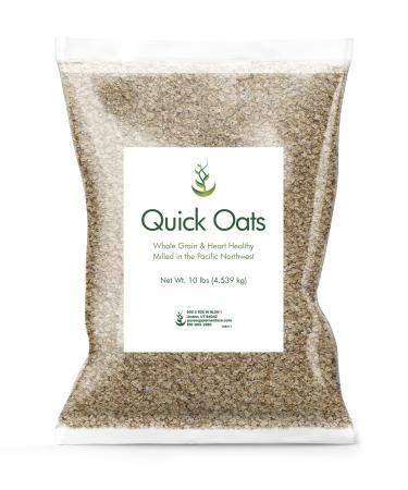 Pure Original Ingredients Quick Oats (10 lb) Breakfast Cereal, Whole Grain, Milled In The Pacific Northwest.