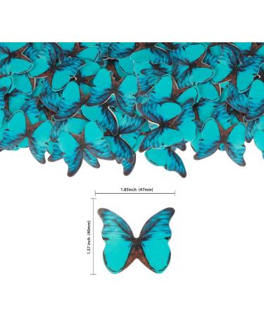 Gyufise 48Pcs Edible Butterfly Cake Decorations Butterfly Cupcake Topper Edible Wafer Paper Butterflies Edible Butterfly Cake Cupcake Decoration Green - Buy Online on GoSupps.com