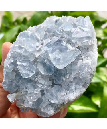 Natural Blue Celestite Crystal Cluster Specimen for Decoration Wedding Decoration Aquarium s Reiki Crystal Stone - Buy Online on GoSupps.com