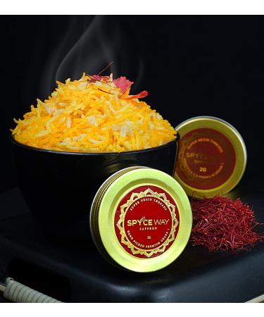 Spyce Way Super Negin Saffron 2g - Grade A+ Deep Red Saffron Threads for Cooking, Tea, Paella, Rice, Desserts - Pure & All-Natural - Buy Online on GoSupps.com