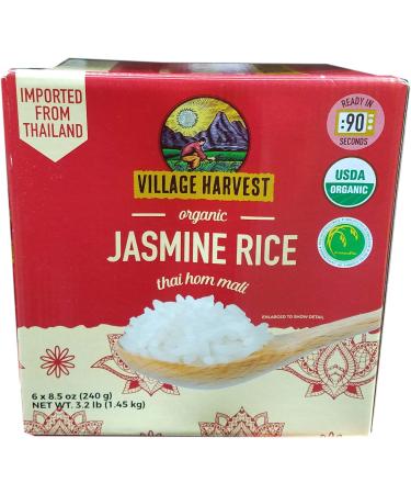 Village Harvest Thai Hom Mali Rice Organic Jasmine Rice (6X8.5 Ounce ) Net Wt 51 Ounce , 51 Ounce