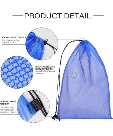 AceAcr 18x27 Mesh Gear Bag - Diving Backpack Drawstring Net Bag | Snorkel Equipment, Gym, Beach, Sports Balls, Laundry | Orange, Blue, Black - Buy Online on GoSupps.com