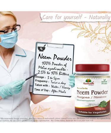 Organic Neem Powder - Natural Margosa for Hair and Skin Care - Buy Online on GoSupps.com