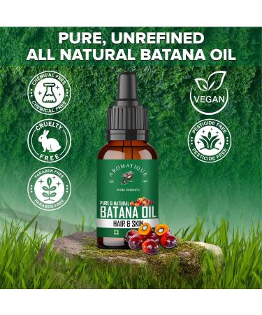 Arom atique Pure Batana Oil for Hair Growth - Cold Pressed Oil from Honduras 15 ML | Natural Hair & Skin Care - Buy Online on GoSupps.com