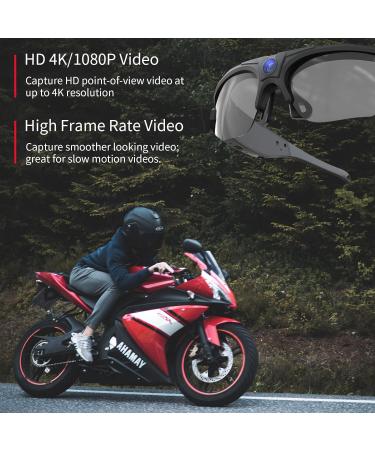 Hereta HD 4K WiFi Camera Sunglasses | DVR Polarized Glasses with UV400 | Sport Outdoor Video Recording | iOS & Android Compatible | Up to 256GB TF Card Support - Buy Online on GoSupps.com