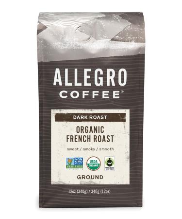 Allegro Coffee Organic French Roast Ground Coffee, 12 oz french roast 12 Ounce (Pack of 1)