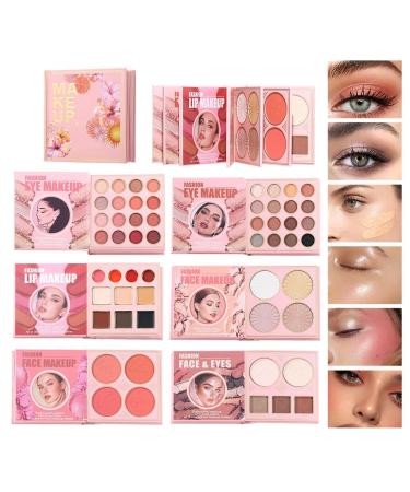 Palette de maquillage | avec illuminateur et fard paupi res et fard paupi res | Pour filles d butantes anniversaire Saint-Valentin mariage rendez-vous f te de vacances