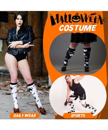 6 Pairs Halloween Plus Size Compression Socks for Women & Men | 20-30 mmHg Extra Wide Knee High Support Socks - Buy Online on GoSupps.com