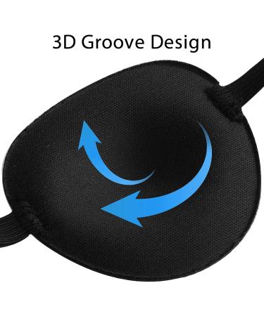 Sibba Adjustable Eye Patches for Kids & Adults - 2 PCS Medical Eye Patch for Amblyopia Cosplay & Pirate Costume - Blue & Black - Buy Online on GoSupps.com