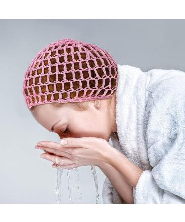 9 Piece Mesh Crochet Hair Net Snood Hat Set for Women- Black Pink | Hair Cover for Sleeping and Styling - Buy Online on GoSupps.com