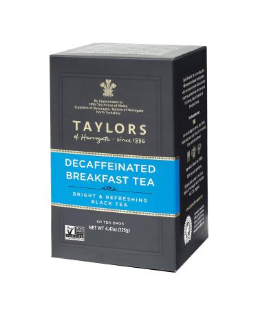 Taylors of Harrogate Decaffeinated Breakfast, 50 Teabags Decaffeinated Breakfast 50 Count (Pack of 1)