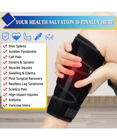 Adjustable Calf Brace for Men & Women | Compression Sleeve for Shin Splints Torn Muscles & Varicose Veins | International Shipping Available - Buy Online on GoSupps.com