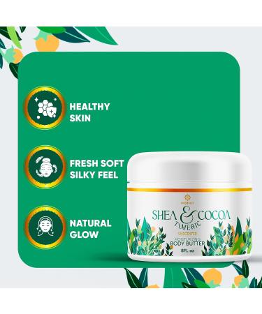 Bo10nics Body Butter Moisturizer- Made with Organic Shea Cocoa Almond Oil & Tumeric for All Skin Types. Intense hydration for Dry Skin Non-Greasy Sulfate Free and Paraben Free - 8 oz - Buy Online on GoSupps.com