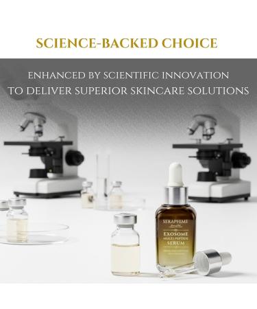 Seraphime Exosome Multi-Peptide Serum 2% Exosomes Argireline Copper Peptides (GHK-CU) Oligopeptide-1 (EGF) & Hyaluronic Acid Advanced Anti Aging Skincare Stem Cell Serum with Multi Peptide - Buy Online on GoSupps.com