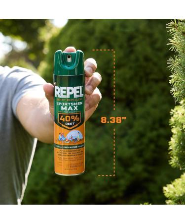 Repel Insect Repellent Sportsman Max 40% DEET Aerosol Spray (2 Pack) - Long-Lasting Protection from Mosquitoes, Ticks, and Gnats - 6.5 fl oz - Buy Online on GoSupps.com