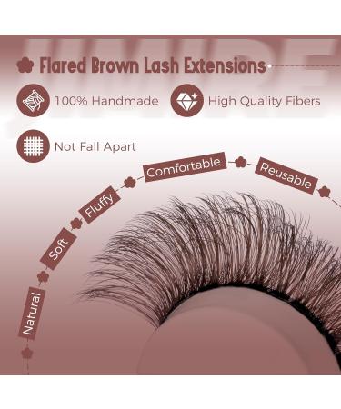 JIMIRE 300Pcs Brown Lash Clusters - Fluffy Wispy Eyelash Extensions D Curl 30D/40D/50D - DIY False Eyelashes Pack - Buy Online on GoSupps.com