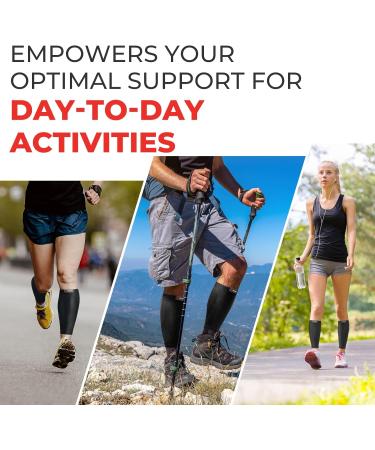 ZOYER Calf Compression Sleeves for Men & Women | Footless Compression Socks for Running Cycling Fitness | Pain Relief & Injury Recovery | Size L/XL - Buy Online on GoSupps.com