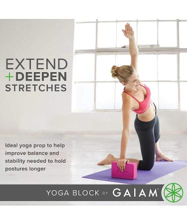 Gaiam Yoga Block - Latex-Free EVA Foam Support for Yoga, Pilates & Meditation - Non-Slip Surface - Teal Tonal - Buy Online on GoSupps.com