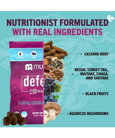 Mushie 100% Organic 5 Super Mushroom Complex Gummies - 2000mg Reishi Turkey Tail Maitake Chaga & Shiitake Blend - Gut Health & Immune Support with Vitamin D - Vegan Gluten-Free - 60 Count - Buy Online on GoSupps.com