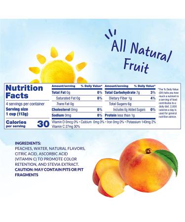 Dole Fruit Bowls Diced Peaches No Sugar Added, Gluten Free Healthy Snack, 16 Ounce - Pack of 4 - Buy Online on GoSupps.com