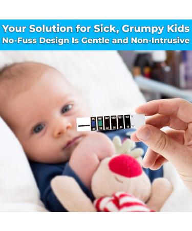 Non Intrusive Forehead Thermometer Strips - 10 Pack for Home or School | Reusable Color Change Bands | Fever and Temperature Monitoring for Infants, Babies, Toddlers, and Kids in Celsius and Fahrenheit - Buy Online on GoSupps.com