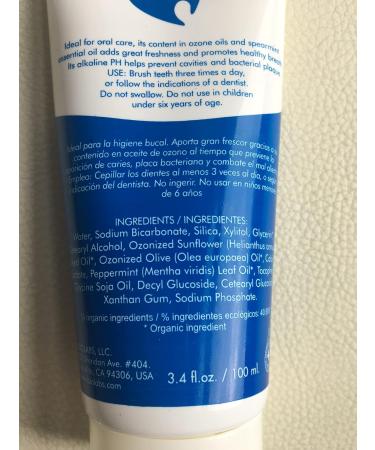 OZOLABS Ozone Oil Toothpaste | Organic Ozonated Oils for Optimal Oral Care | ISO 9001 Certified | 100cc/3.4fl oz - Buy Online on GoSupps.com
