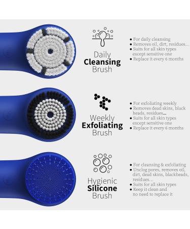 N graCoola 3.0 Facial Cleansing Brush - Waterproof & Rechargeable Face Scrubber for Men & Women | Electric Exfoliator with 3 Brushes 3 Intensities 2 Modes & Eye Roller - Shop Now - Buy Online on GoSupps.com