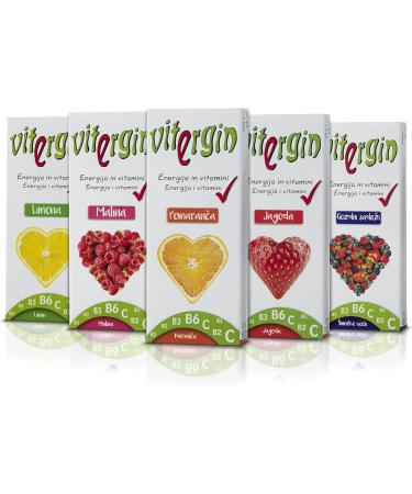 Vitergin Strawberry Vitamin Sweets - Delicious Fruit Enjoyment with 12 Packs (20 Sweets per Pack) - Sweet Sweets for a Healthy Boost! - Buy Online on GoSupps.com