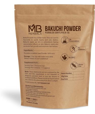 MB Herbals Bakuchi Powder | Psoralea Corylifolia Seeds | Babchi for Skin Care | Purple Fleabane Powder - Buy Online on GoSupps.com