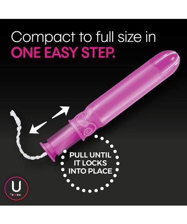 U by Kotex Click Tampons Multipack - 180 Count (6 Packs of 30) - Regular/Super Absorbency, Unscented - Packaging May Vary - Buy Online on GoSupps.com