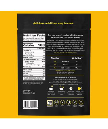 RightRice Original 7oz - High Protein Vegan Rice, Non-GMO, Gluten-Free | Vegetable-Based - Buy Online on GoSupps.com