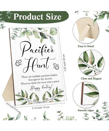 51 Pcs Cool Baby Shower Games & 50 Acrylic Pacifiers Set - Gender Reveal Party Favors (Blue/Greenery) - Buy Online on GoSupps.com