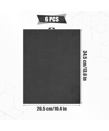 6pcs 10 CT Plastic Mesh Canvas Sheets for Embroidery and Cross Stitch - 13x10inch Black - DIY Crafts Supplies - Buy Online on GoSupps.com