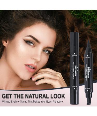 Secret Xpress Control Winged Eyeliner Stamp 2 Pack - Waterproof Long Lasting Liquid Black Pen for Cat Eye Matte Makeup - Buy Online on GoSupps.com