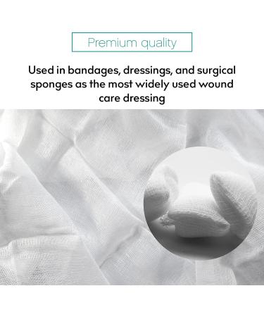 Medrull Large Medical Gauze | Premium Elastic Bandage & Dressing | Absorbent Cotton | 100% Cotton Non-Sterile | 90cm x 5m - Buy Online on GoSupps.com
