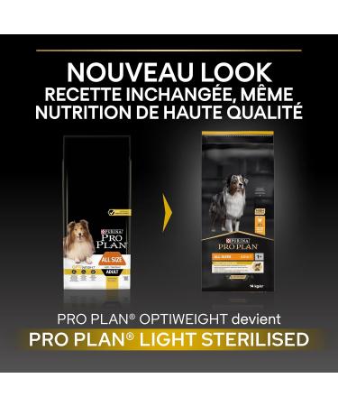 PURINA PRO PLAN | Adult 1+ Light/Sterilised | Rich in Chicken | Dry Food | Dog | 3kg Bag - Buy Online on GoSupps.com