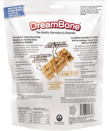 DreamBone Chicken Wrapped Wavy Peanut Butter Chips 5ct 75g - Buy Online on GoSupps.com