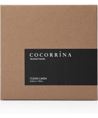 Cocorr na Clean Linen Candle - 110-Hour Burn 3 Wicks Natural Soy - Perfect Christmas Gift (1300g) - Buy Online on GoSupps.com