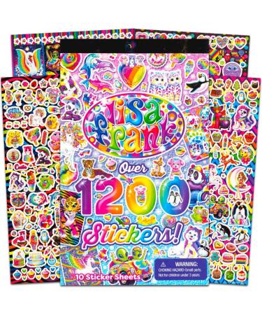 Lisa Frank 1200 Stickers Tablet Book 10 Pages of Collectible Stickers Crafts Scrapbooking Over 1200 Stickers - Buy Online on GoSupps.com