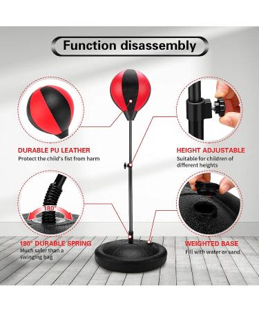 Punching Bag for Kids with Boxing Glove - Adjustable Height Stand | Fun & Exercise for 3-8 Year Olds | Perfect Gift Idea - Buy Online on GoSupps.com