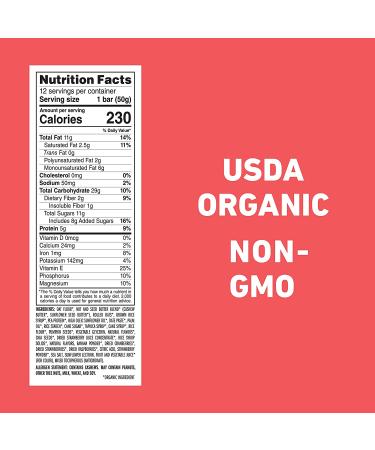 CLIF Organic Energy Bars - Strawberry Banana Smoothie Filled - 12 Count (1.76 oz Protein Snack Bars) - Buy Online on GoSupps.com