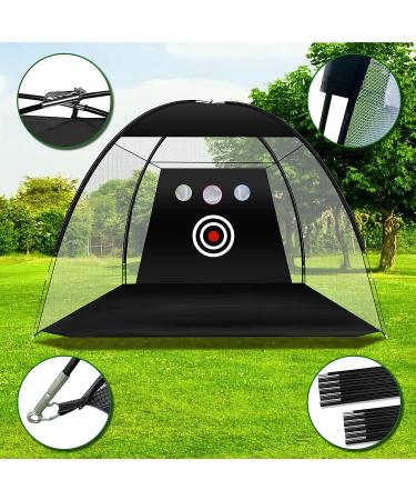 10x7ft Heavy Duty Golf Practice Net with Target and Carry Bag - Ideal for Backyard & Indoor Training - Men Kids Golf Swing Training Aid - Buy Online on GoSupps.com