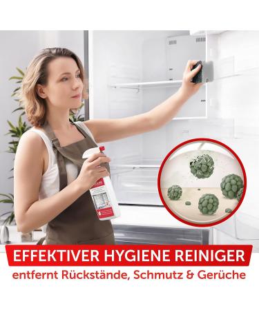 Nordicare Hygienic Fridge Cleaner Spray - Interior Refrigerator Cleanser - Removes Residue Dirts and Odour - Streak Free Shine Results Fresher Food for Longer - Made In Denmark (500ml) - Buy Online on GoSupps.com