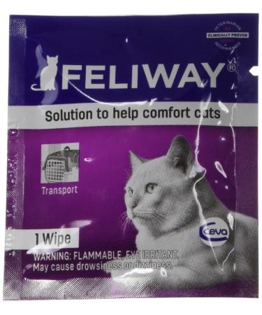 Feliway Animal Health C95660B 12 Count Feliway Wipes, All Sizes,Purple